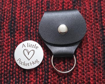 Pocket Hug - You Are Loved - Engraved Metal Keychain Key Chain