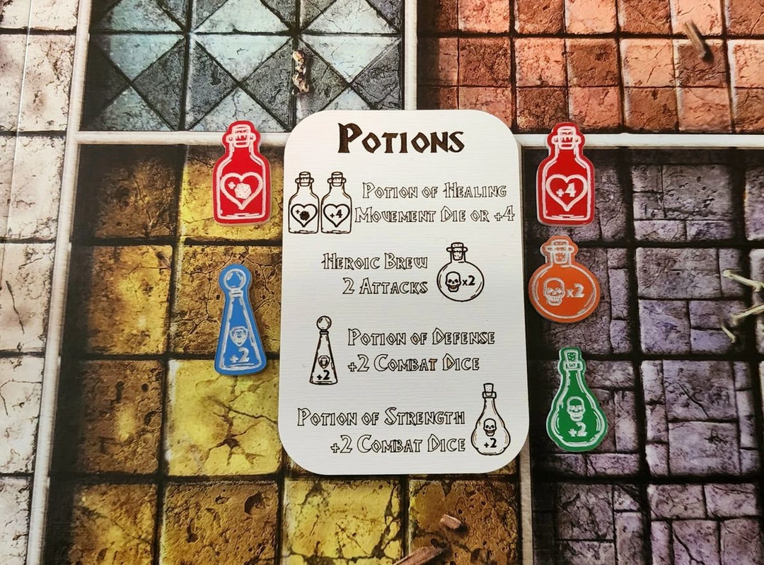 Potion Tokens for Use With Heroquest Set of 50 Etsy