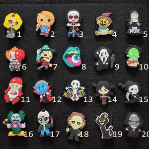 Cute Halloween & Horror Movie Icons Croc Charms Jibbitz
