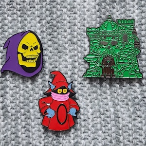 Orko, Skeletor, & Castle Greyskull from He-Man and the Masters of the Universe - Metal Enamel Lapel Pin