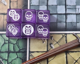 Dados de jefe - Para usar con HeroQuest - Juego de 6