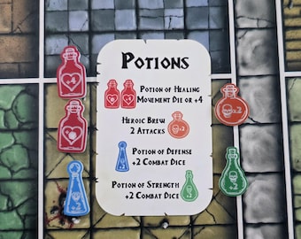 Potion Tokens - For Use with HeroQuest - Set of 50