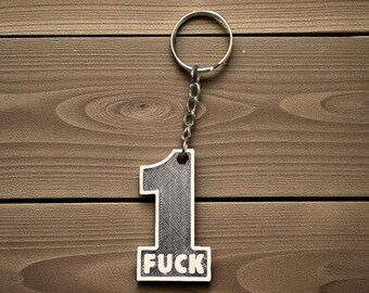 1 F to Give Keychain – Funny Gag Gift, Keychain for Men & Women