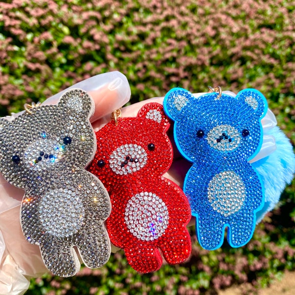 Teddy Bear Keychain Etsy