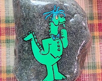 Dragón mágico de dibujos animados / Roca pintada