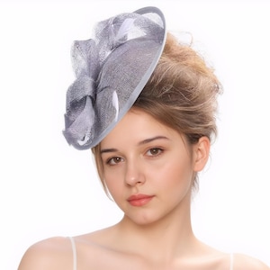 Tocado para mujer para fiesta de té con pinza de cocodrilo y cinta / 7 colores disponibles / Sombrero para iglesia / Sombrero Kentucky Derby / Sombrero para fiesta de disfraces