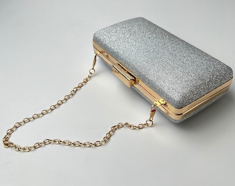 Sparkly Bridal Clutch | Glitter Evening Party Purse