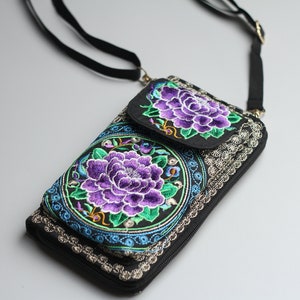 Monedero mexicano bordado floral tradicional / Clutch mexicano artesanal Hermoso bolso / 10 estilos