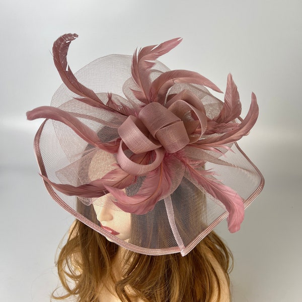 Women's Fascinator Tea Party Hat with Alligator Clip and Headband | 9 Colors Available | Church Hat | Kentucky Derby Hat | Costume Party Hat