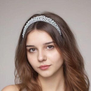 Crystal Bridal Headband Padded - Etsy display picture 1
