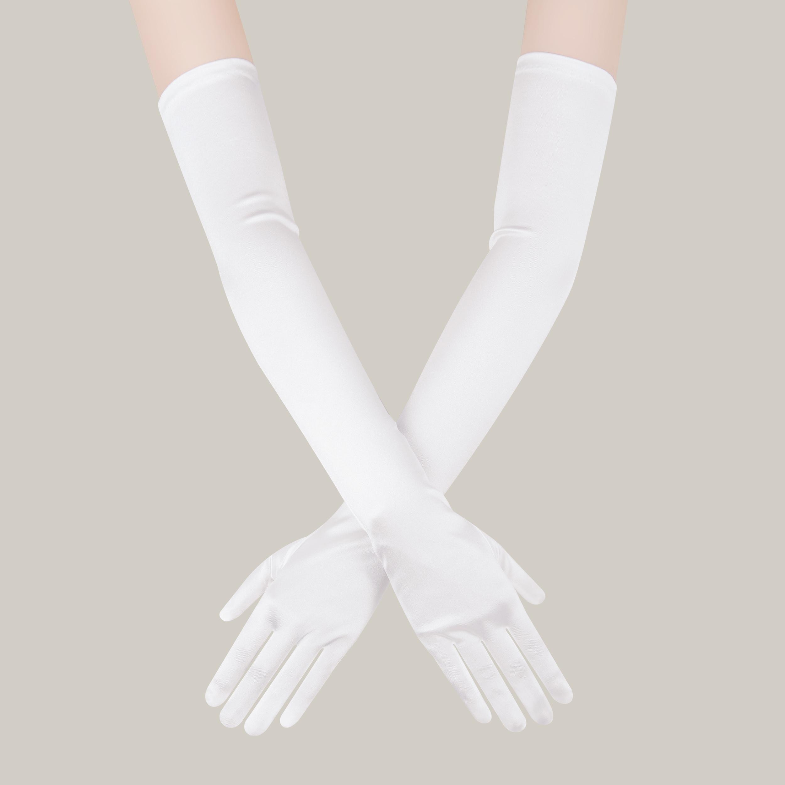 white dress gloves ladies White Women Gloves – The Formal Wear Store main image 1