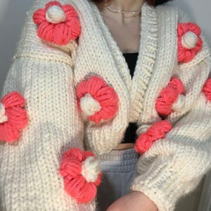 Bloom Knit Jacket, Chunky Knit Product, Handmade & Unique Bloom Knit Jacket, Chunky Knit Product, Handmade & Unique