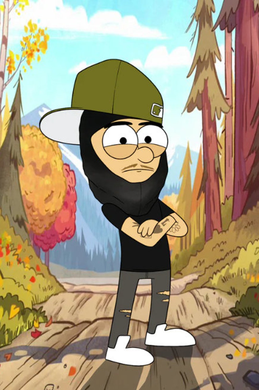 Yeat X Gravity Falls Cartoon Poster High Quality Wall Art Etsy