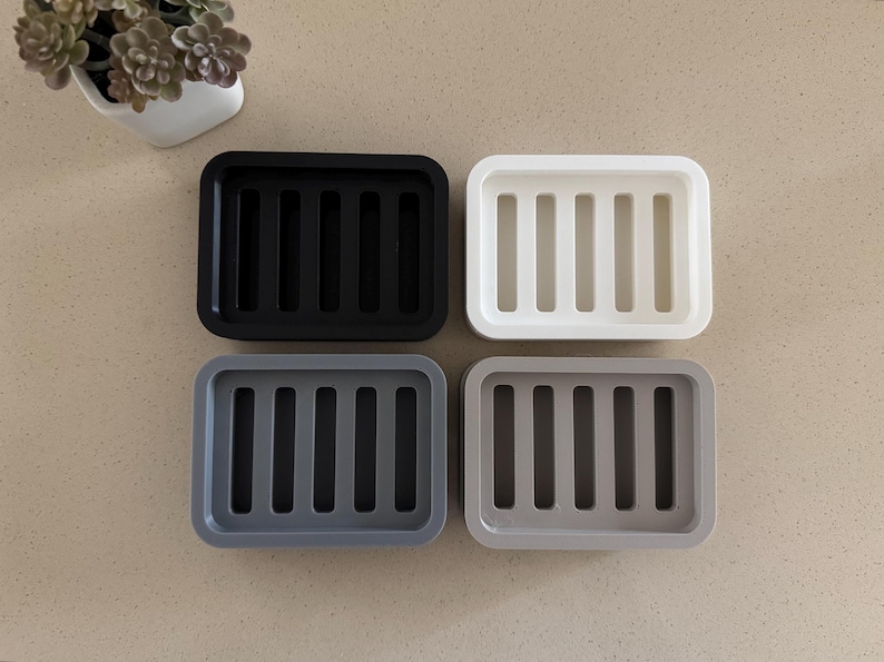 Two Piece Draining Soap Dish, Soap Saver Holder, Eco Friendly Zero Waste Bathroom Soap Dish, Color Customization, Plant Based Plastic image 5