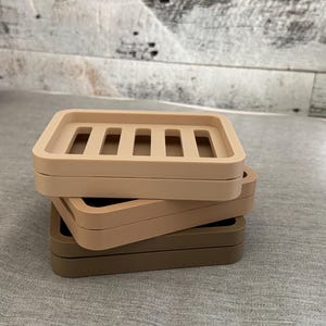 Two Piece Draining Soap Dish, Soap Saver Holder, Eco Friendly Zero Waste Bathroom Soap Dish, Color Customization, Plant Based Plastic image 20