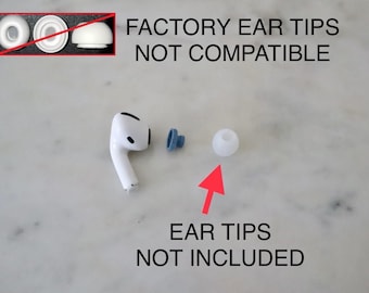 Apple AirPods Pro Adapters for 3rd-Party Eartips Only | Does NOT Include Eartips Shown in Pictures | Will Keep AirPods From Falling Out!