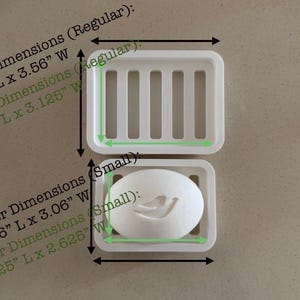 Two Piece Draining Soap Dish, Soap Saver Holder, Eco Friendly Zero Waste Bathroom Soap Dish, Color Customization, Plant Based Plastic image 6
