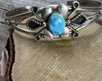 Golden Hills Sterling Cuff Bracelet 7" Adjustable by Daniel Wood