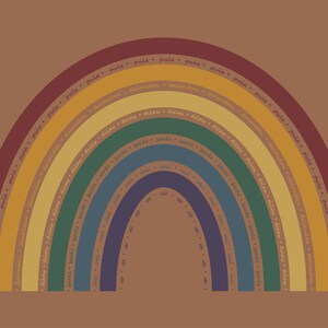Filipino Wall Art Digital Poster Print, Tagalog, Minimal Neutral Boho Philippines, Rainbow Colors, ROYGBIV, Children Kids Room, Baby Nursery