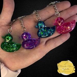 Duck Keychain, Ducky Keyring, Fun Gift, Novelty Keyring, Easter Basket Stuffer, Pocket Duck Buddy, Colorful Accessory