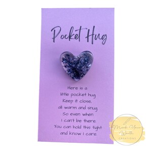 Pocket Hug Heart, Comfort Gift, Thinking of You, Stress Worry Reliever ...