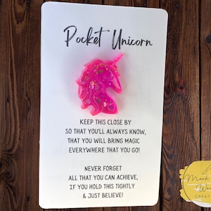 Pocket Unicorn Keychain, Magical Gift for Girl, Bookbag Charm, Unicorn Keyring, Touch of Magic, Whimsical Mystical, Back To School Buddy