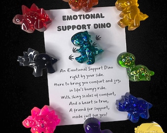 Emotional Support Dino, Pocket Hug Dinosaur, Worry Fidget Charm Christmas Gift, Child Anxiety Friend, Stress Reliever, Back To School Buddy