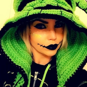 Boogie Man Hood, cosplay hood, nightmare Christmas hood, costume hood, burlap chap hood