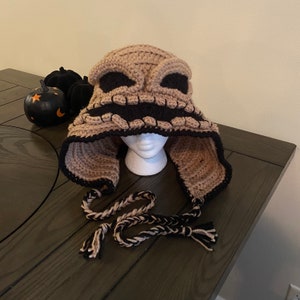 Crochet Boogie Man Hood: Nightmare Christmas Costume