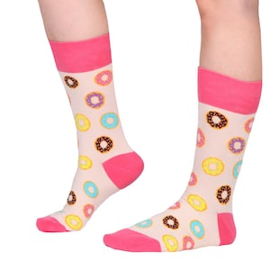 Donut Socks | Funny Colorful Patterned Funky Socks | Premium Cotton Rich | Unisex Socks | High Quality Gift Socks