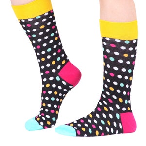 Dots Socks | Funny Colorful Patterned Funky Socks | Unisex Premium Cotton Rich | High Quality Gift Socks