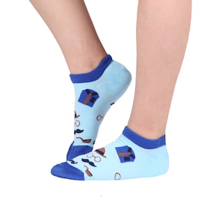 Gentleman Socks | One Size | Unisex Low Socks | Funny Patterned Funky Socks | Premium Cotton Rich | High Quality Gift Socks