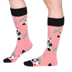 Panda Socken | Lustige bunt gemusterte Funky Socken | Premium Cotton Rich | Hochwertige Geschenksocken