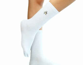 White Socks | One Size Unisex Socks | Premium Cotton Rich | High Quality Gift Socks