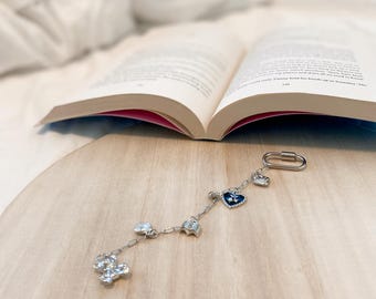 Kindle charm, silver kindle charm, Paper-Clip Kindle Charm, Bookish Charms, Attachment for Kindle, bag charm, bookmark charm, kindle case