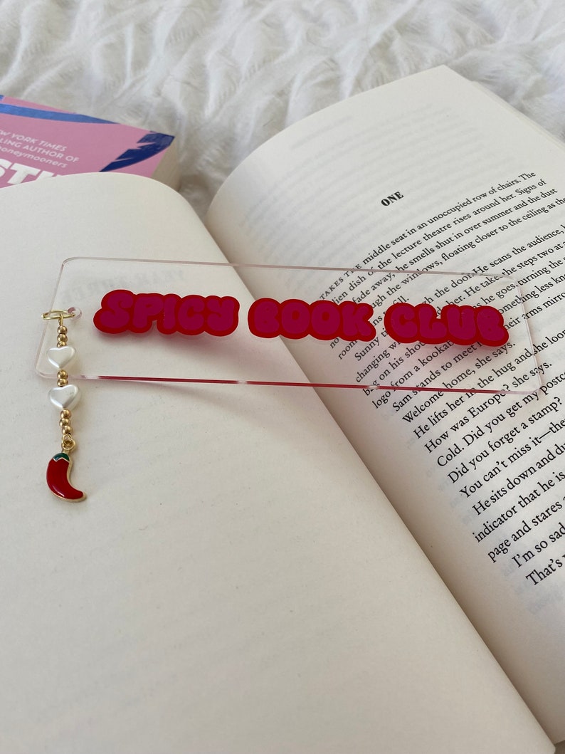 Bookmark, acrylic bookmark, spicy book club bookmark, book mark, book merch image 4