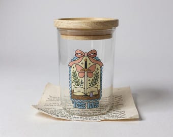 Fantasy TBR Jar with Bow | To Be Read Jar for Book Lovers | Bookish Gift | Reading Tracker Jar | Cute Glass TBR Jar | book lover gift