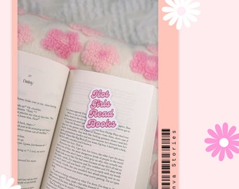 Kindle-sticker, Hot Girls Read, boeksticker, boekenmerch, leesgrage, boekerliefhebber