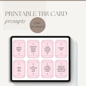 Preguntas de lectura imprimibles para el tarro TBR, tarjetas de preguntas TBR, tarjetas TBR imprimibles, preguntas de lectura, preguntas para leer, desafío de lectura