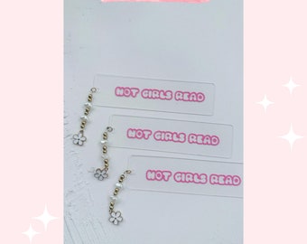 Bookmark, acrylic bookmark, hot girls read bookmark, book mark, book merch