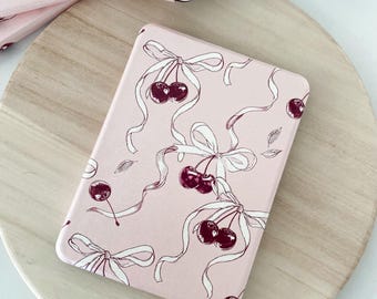 Cherry bows Kindle Case – Cherry print kindle case -Cute kindle Cover –  Kindle Paperwhite Case – Gift for Book Lover – new kindle 12 2024