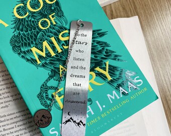 ACOTAR Bookmark, ACOMAF, Velaris, Velaris bookmark, sarah J mass, acotar merch, Book Lover Gift, fantasy bookmark, silver bookmark