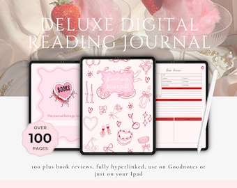 Digital Reading Journal for Goodnotes Digital Reading Journal for Ipad Digital Reading Planner Digital Reading Journal Reading Tracker