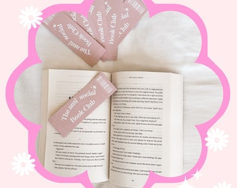 antisociale boekenclub ticket bladwijzer, antisociale boekenclub, boekenclub ticket bladwijzer, papieren bladwijzer, roze bladwijzer, schattige bladwijzer,