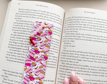 Segnalibro Spice Queen, segnalibro acrilico piccante, club del libro piccante, segnalibro smut, merchandising di libri piccanti, segnalibro carino, segnalibro con ciondolo al peperoncino
