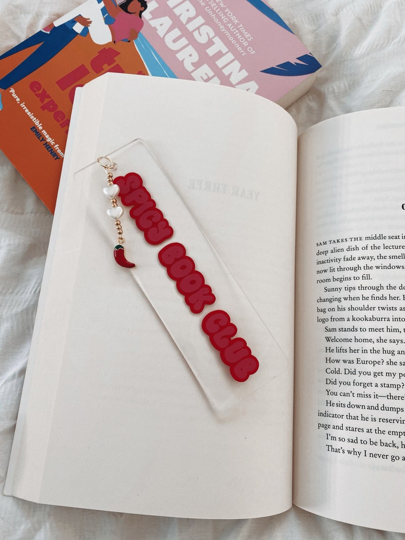 Bookmark, acrylic bookmark, spicy book club bookmark, book mark, book merch image 3