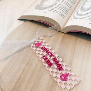 Spicy book club acrylic Bookmark, spicy bookmark, acrylic bookmark, spicy book club, romance reader, smut reader, spicy book merch image 1