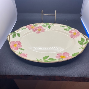 Desert Rose Franciscan 14 1/2” Platter. Has flea bites under the handles.