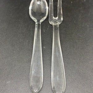 Glass Spoon and Fork