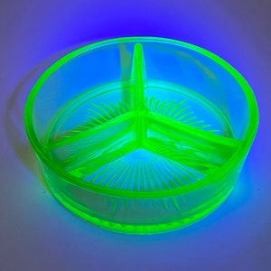 UV Glass Divided Relish Tray